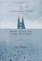 What Does the Lord Require SAB choral sheet music cover